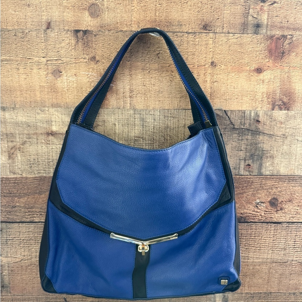 NWT VTG Botkier Valentina Blue Leather Shoulder Hobo Bag
